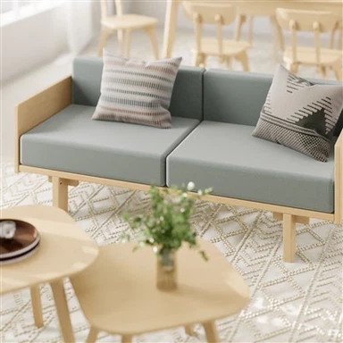 Sofa an bwa Designs 2 plas